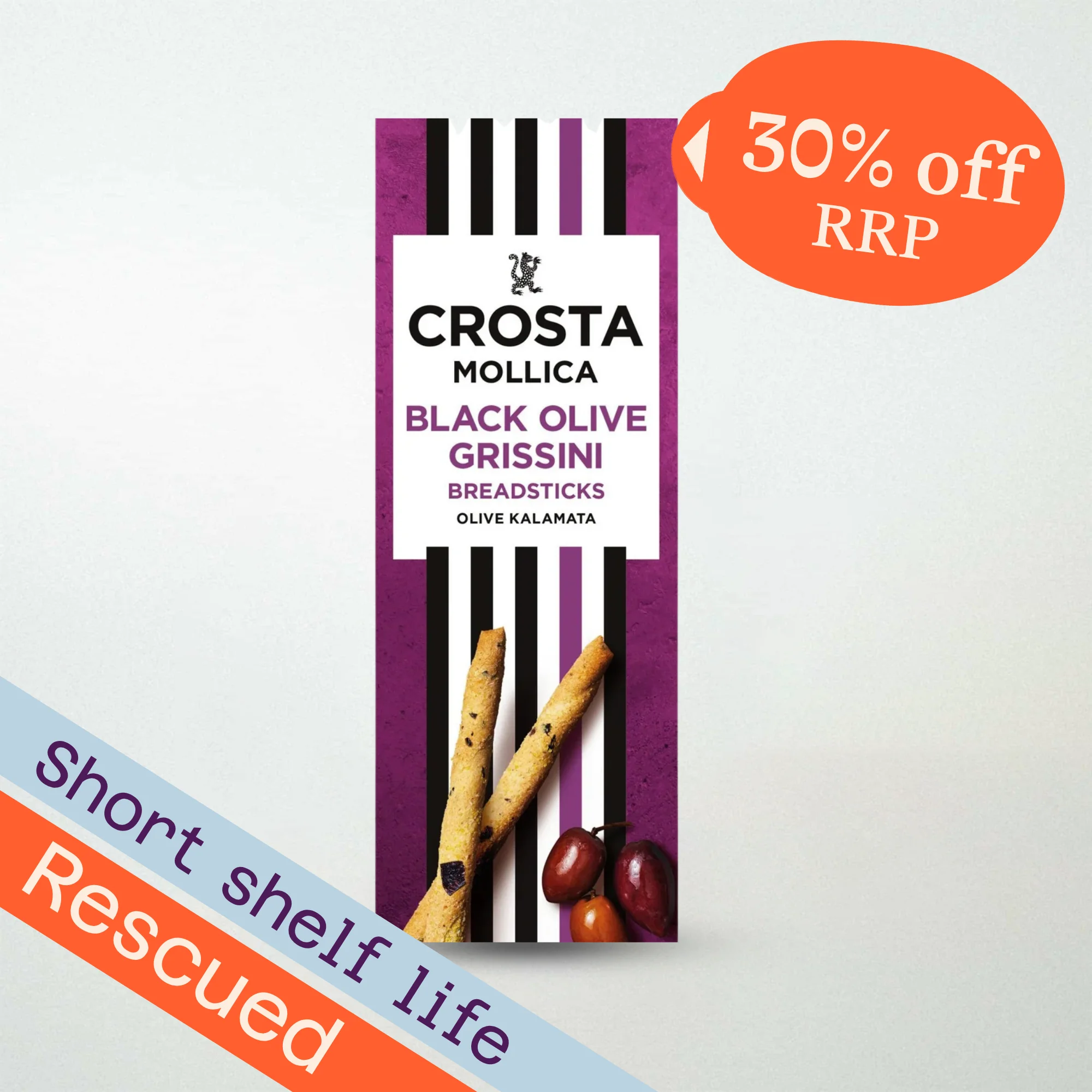 Crosta Mollica Black Olive Grissini