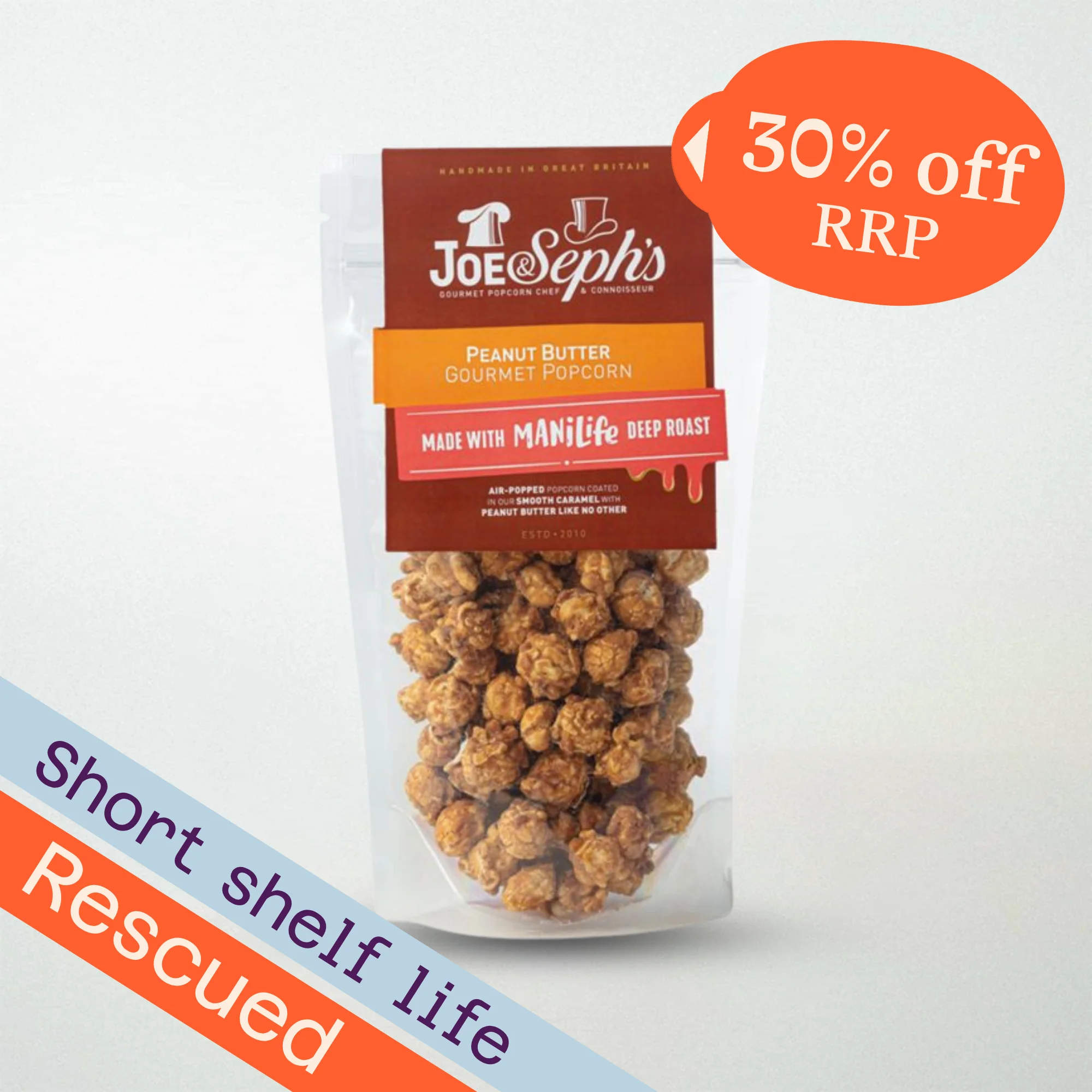 Joe & Seph's Deep Roast Peanut Butter Gourmet Popcorn Pouch