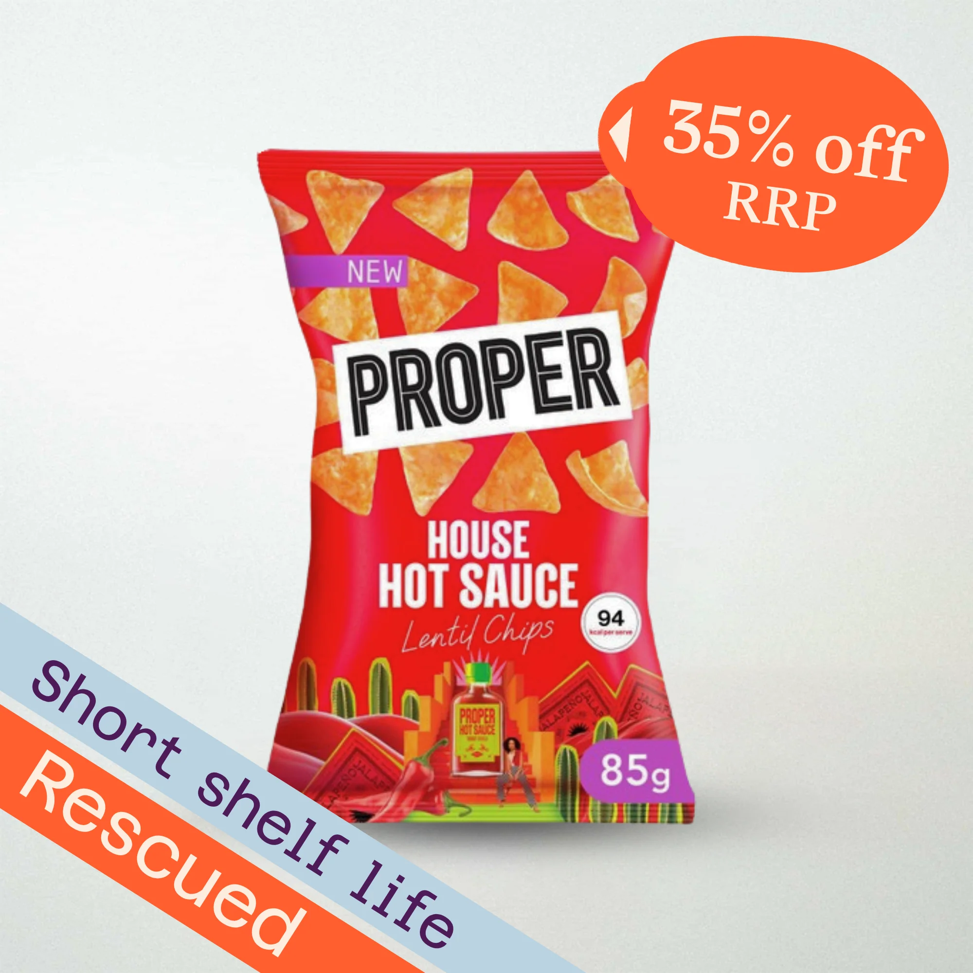 Proper Hot House Sauce Lentil Chips
