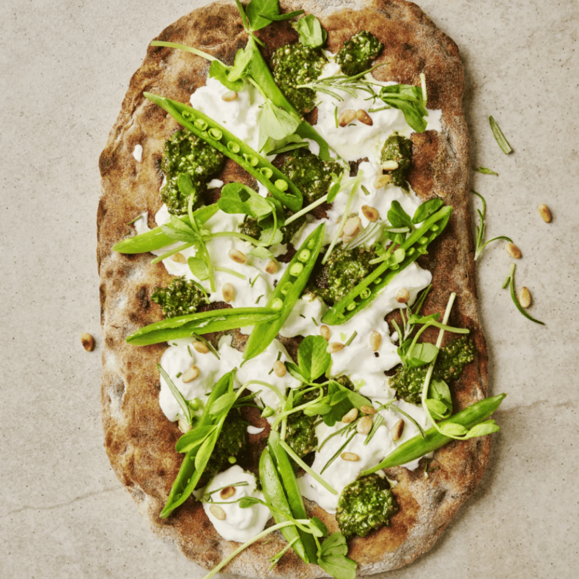Virtue Pinsa Romana Wholegrain Oval Sourdough Flatbread - Image 2